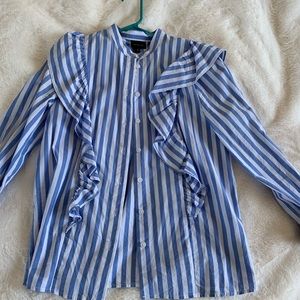 Whowhatwear from target blue and white striped top